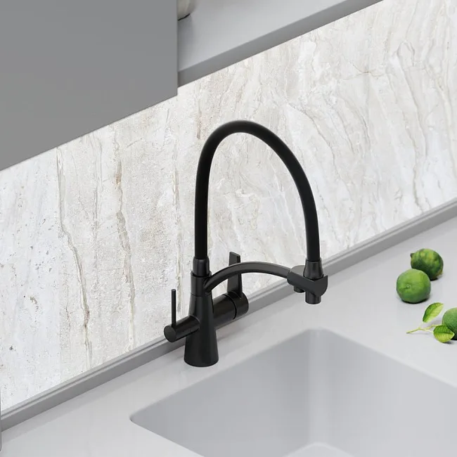 Смеситель для кухни Sancos Eri SC4001MB с гибким изливом, матовый черный Sancos — Оригинал