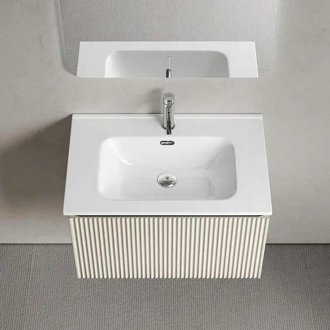 Тумба под раковину Sancos Snob R 1.0 70 подвесная Beige soft (капучино), SNR1.070CE Sancos — Оригинал