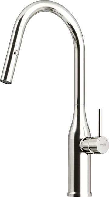 Смеситель для кухни Sancos Grand SC4002BNG с вытяжным изливом, нержавеющая сталь Sancos — Оригинал