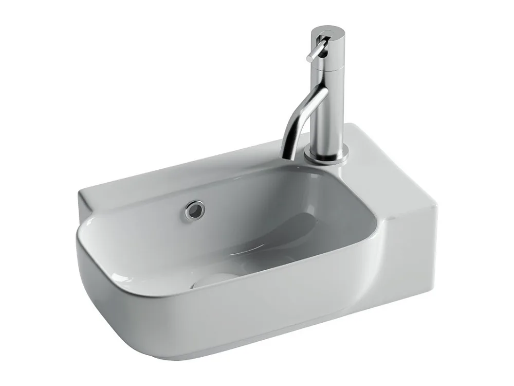 Раковина маленькая в туалет Ceramicanova Element CN6074L белый глянцевый Sancos — официальный сайт