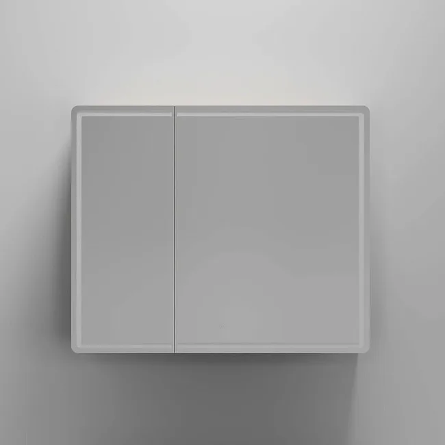 Зеркало-шкаф Sancos Mirror 90 с подсветкой, дуб галифакс натуральный Sancos — Оригинал