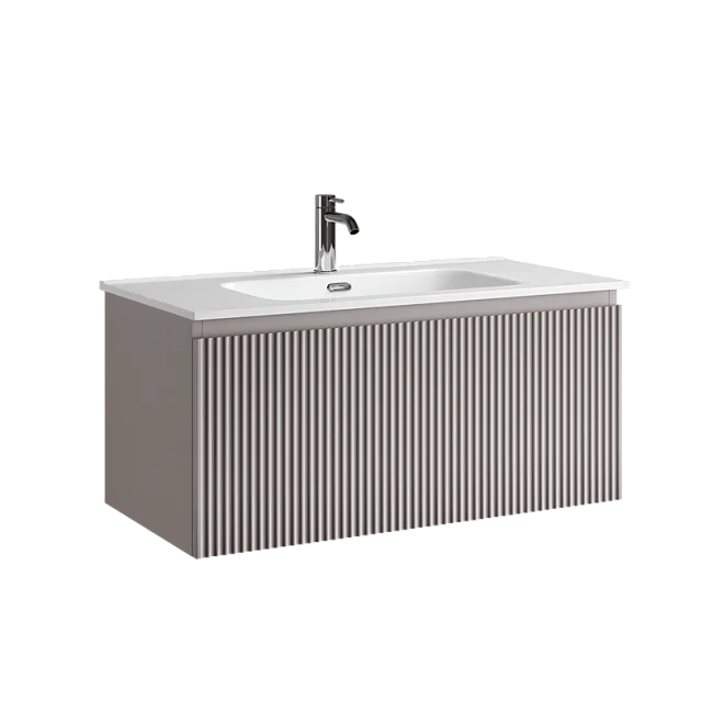 Тумба под раковину Sancos Snob R 1.0 90 подвесная Doha soft (пыльная роза), SNR1.090SM Sancos — Оригинал