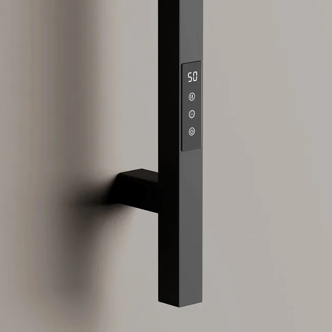 Полотенцесушитель электрический Sancos Linn 150x3 I-образный, черный матовый, SC13002MB Sancos — Оригинал