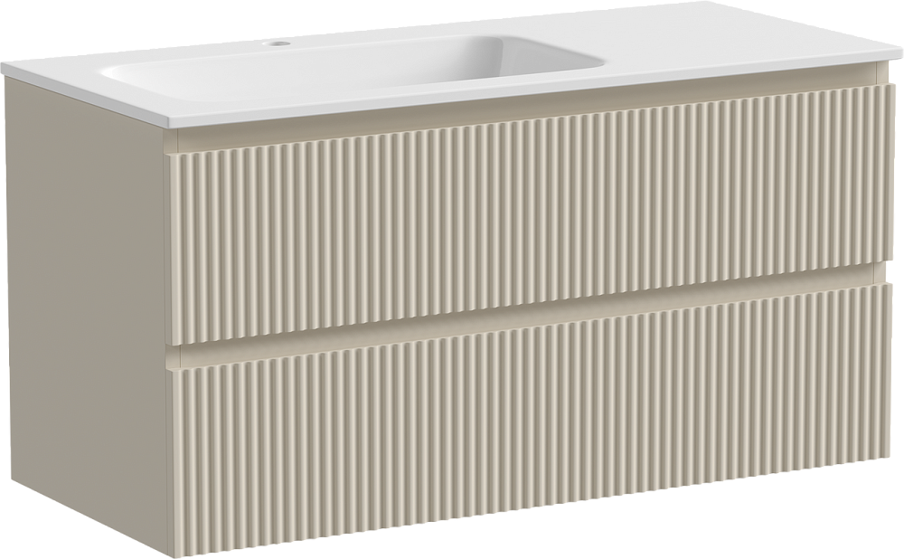 Тумба под раковину Sancos Snob R 100 подвесная Beige soft (капучино), SNR100LCE Sancos — официальный сайт