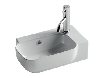 Раковина маленькая в туалет Ceramicanova Element CN6074L белый глянцевый