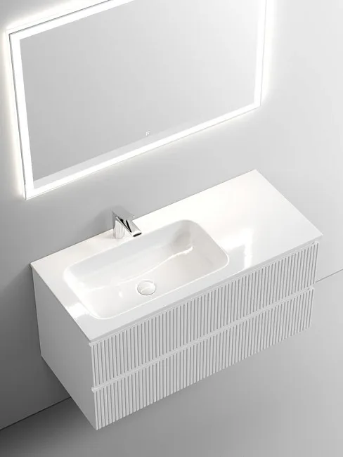 Тумба под раковину Sancos Snob T 100 подвесная Bianco (белый), SNT100LW Sancos — Оригинал