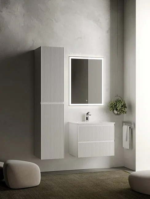 Шкаф-пенал для ванной Sancos Snob R 35 см, универсальный, Bianco (белый) Sancos — Оригинал