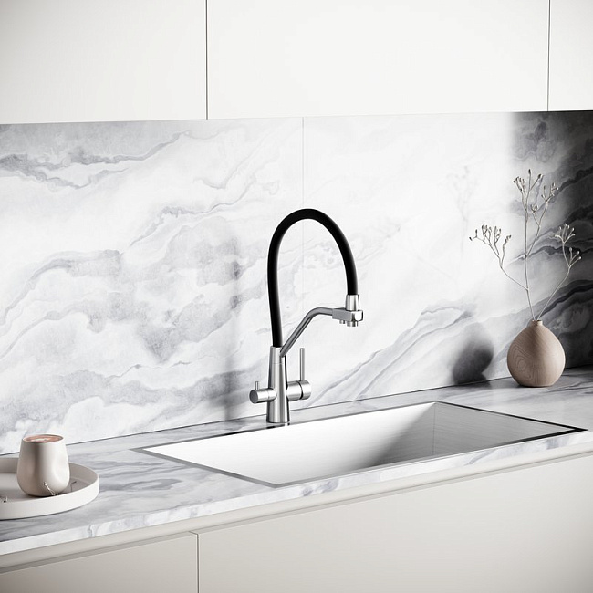Смеситель для кухни Sancos Nolia SC12003SS под фильтр, нержавеая сталь Sancos — Оригинал