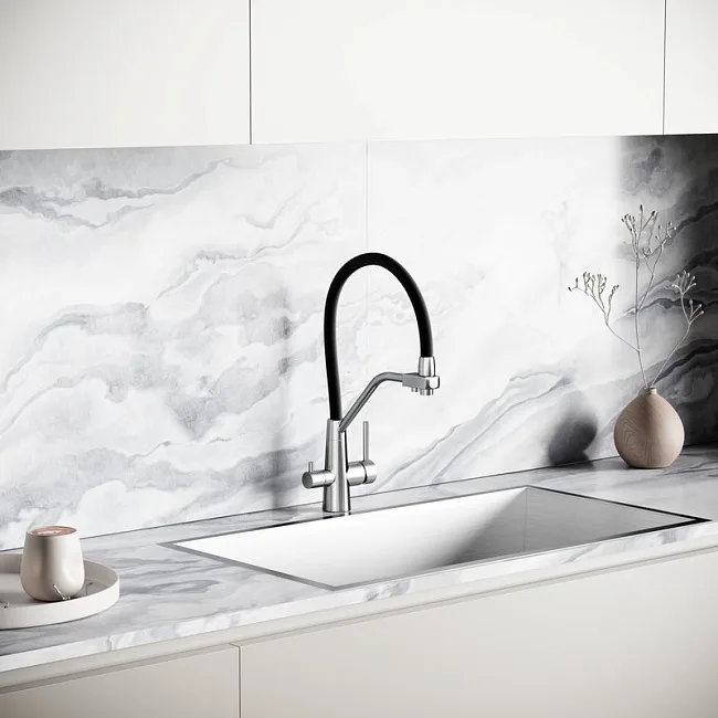 Смеситель для кухни Sancos Nolia SC12003SS под фильтр, нержавеая сталь Sancos — Оригинал