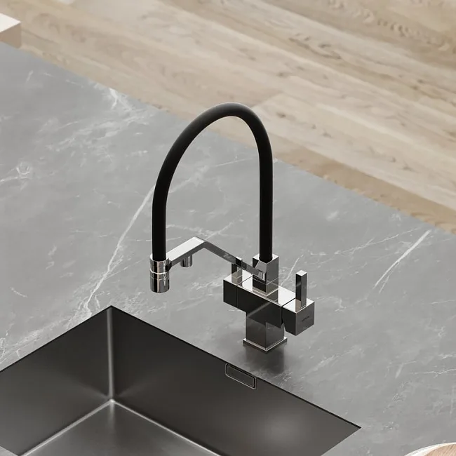Смеситель для кухни Sancos Loro SC4007CH с гибким изливом, хром Sancos — Оригинал