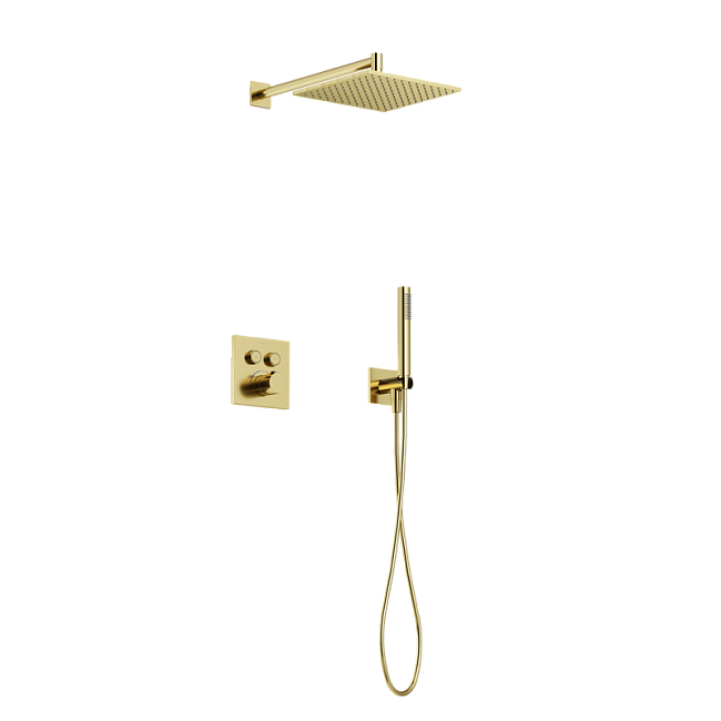 Душевой комплект Sancos Linn SC9022BG С ВНУТРЕННЕЙ ЧАСТЬЮ, брашированное золото, PVD покрытие Sancos — Оригинал