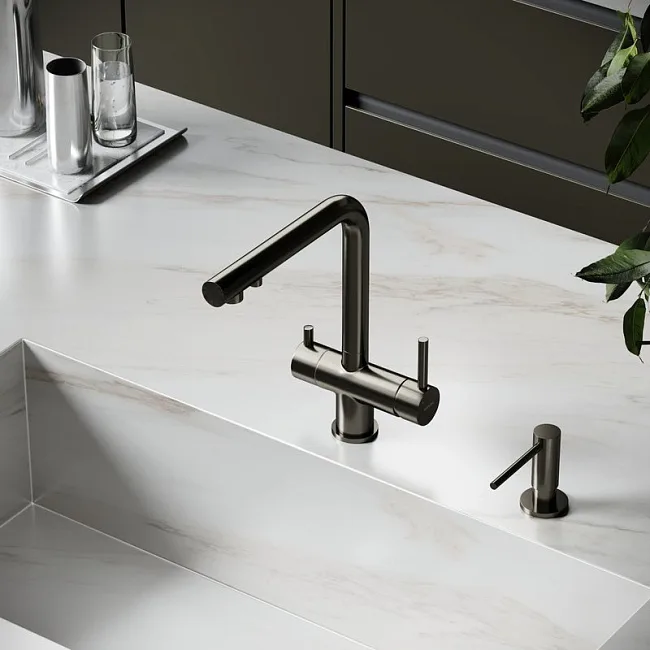 Смеситель для кухни Sancos Foster SC4014GG под фильтр, вороненая сталь Sancos — Оригинал
