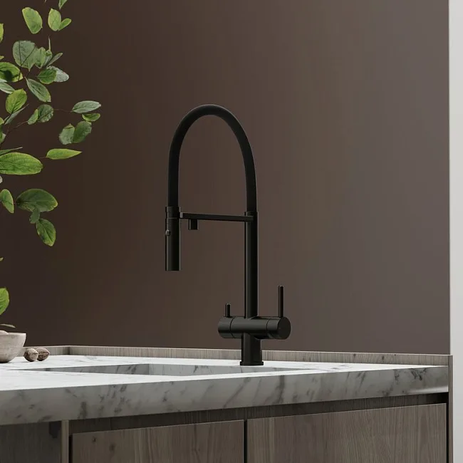 Смеситель для кухни Sancos Imola SC4010MB с гибким изливом, черный матовый Sancos — Оригинал