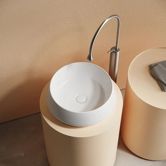 Раковина накладная Ceramicanova Maya круглая 40 см цвет белый CN12004 Sancos — Оригинал