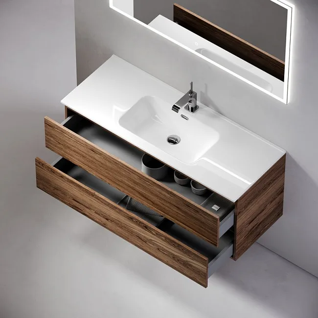 Тумба с раковиной Sancos Urban 120 дуб чарльстон, белая раковина CN7006 Sancos — Оригинал