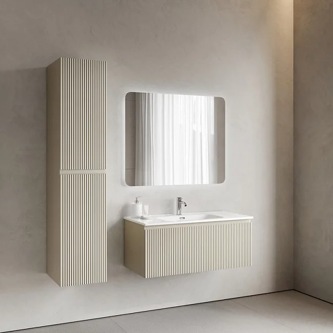 Тумба под раковину Sancos Snob R 1.0 100 подвесная Beige soft (капучино), SNR1.0100CE Sancos — Оригинал