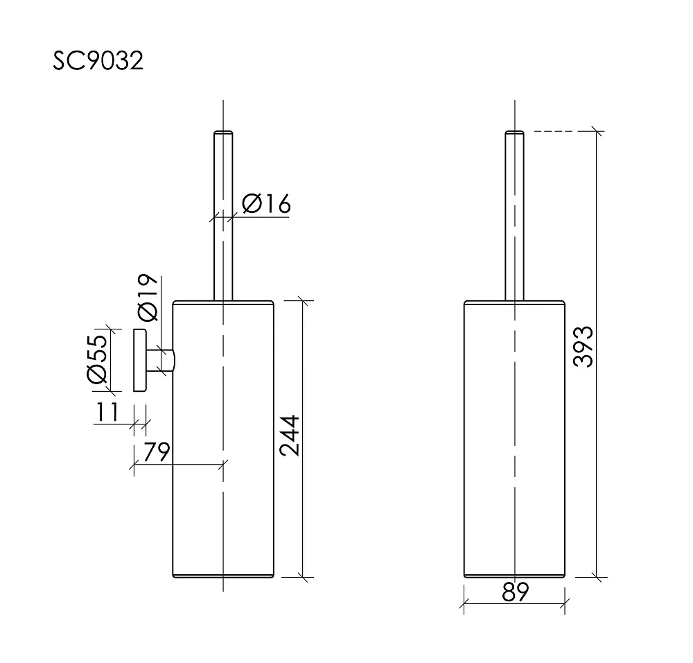 Ершик Sancos Base SC9032BB брашированная бронза Sancos — официальный сайт