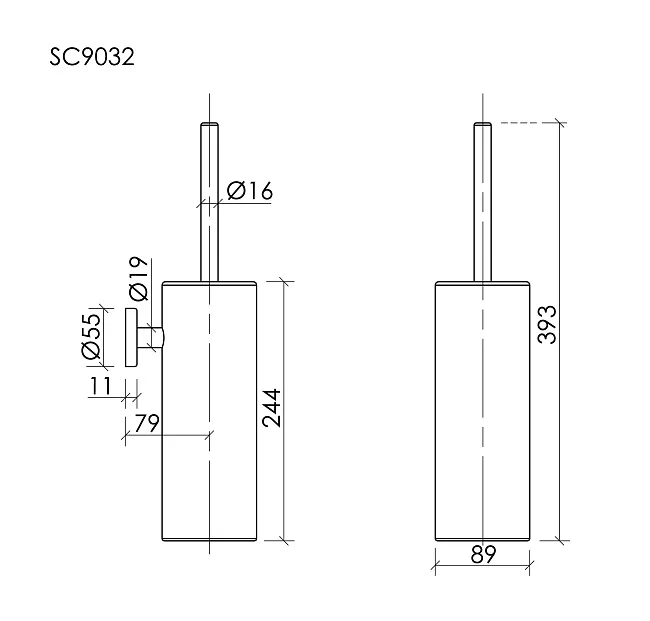 Ершик Sancos Base SC9032BB брашированная бронза Sancos — Оригинал