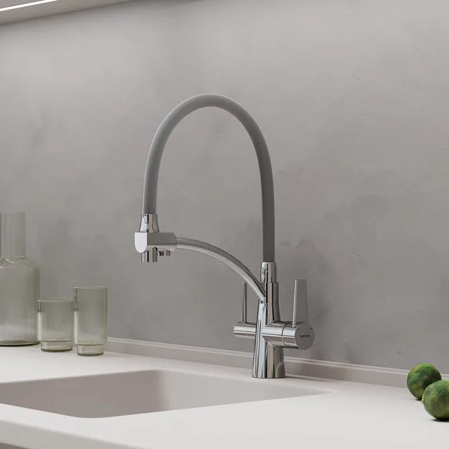 Смеситель для кухни Sancos Eri SC4001CH с гибким изливом, хром Sancos — Оригинал