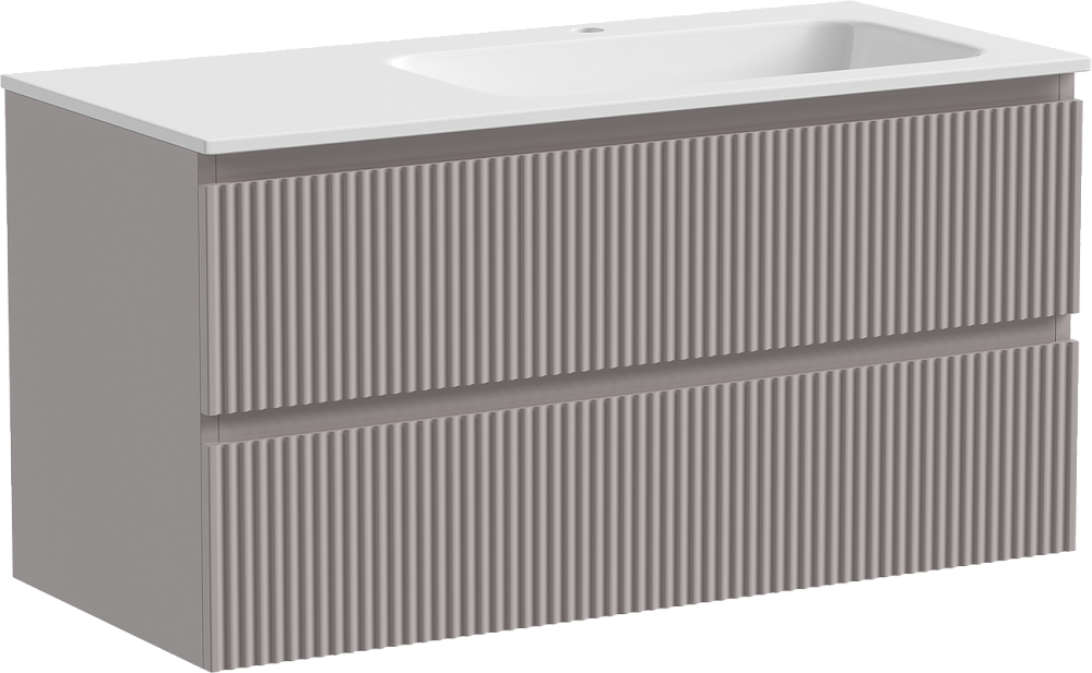 Тумба под раковину Sancos Snob R 100 подвесная Doha soft (пыльная роза), SNR100RSM Sancos — официальный сайт