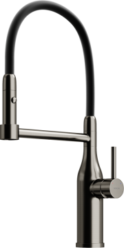 Смеситель для кухни Sancos Pride SC4011GG с гибким изливом, вороненая сталь