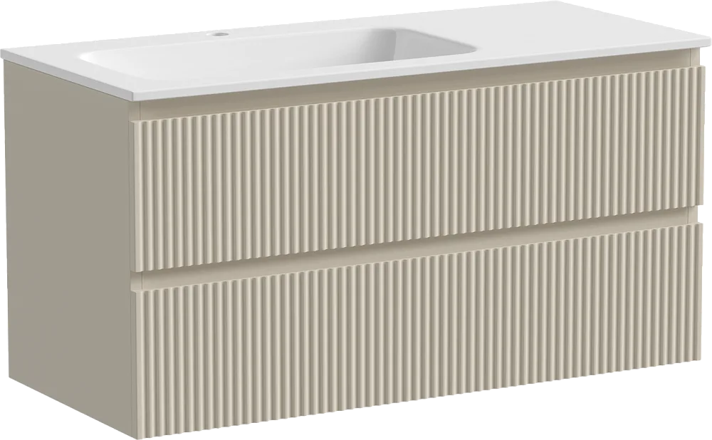 Тумба под раковину Sancos Snob R 100 подвесная Beige soft (капучино), SNR100LCE Sancos — официальный сайт