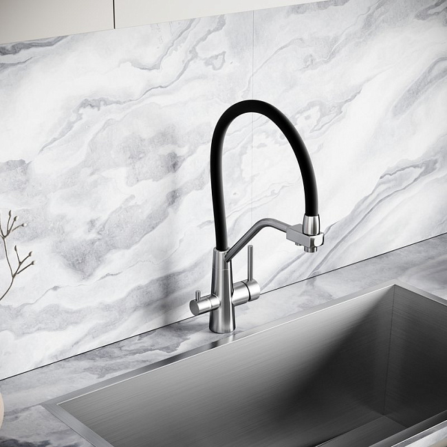 Смеситель для кухни Sancos Nolia SC12003SS под фильтр, нержавеая сталь Sancos — Оригинал