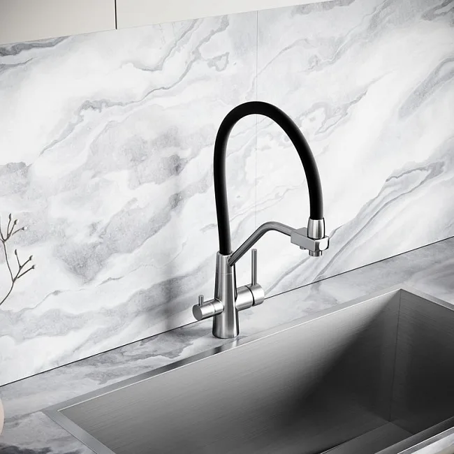 Смеситель для кухни Sancos Nolia SC12003SS под фильтр, нержавеая сталь Sancos — Оригинал