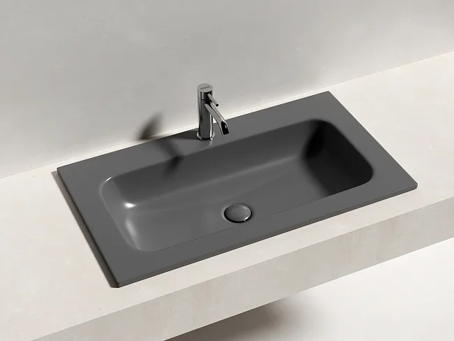 Мебельная раковина Ceramicanova Grace CN7012MDH, темный антрацит матовый Sancos — Оригинал