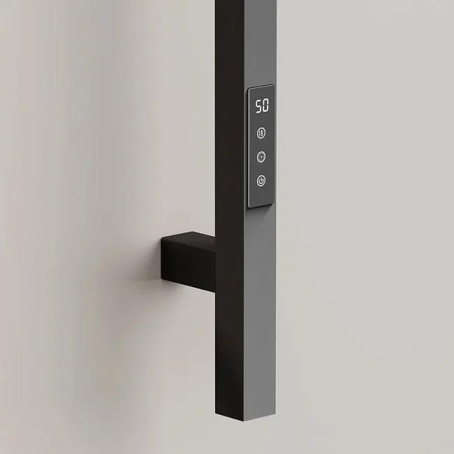 Полотенцесушитель электрический Sancos Linn 150x3 I-образный, вороненая сталь, SC13002GG Sancos — Оригинал