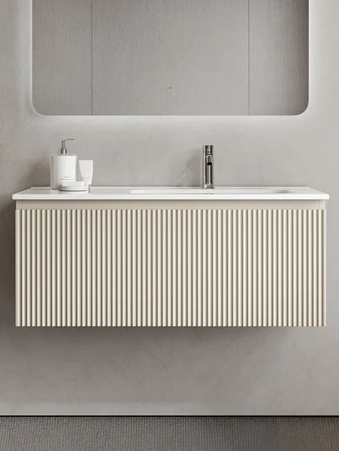 Тумба под раковину Sancos Snob R 1.0 100 подвесная Beige soft (капучино), SNR1.0100RCE Sancos — Оригинал