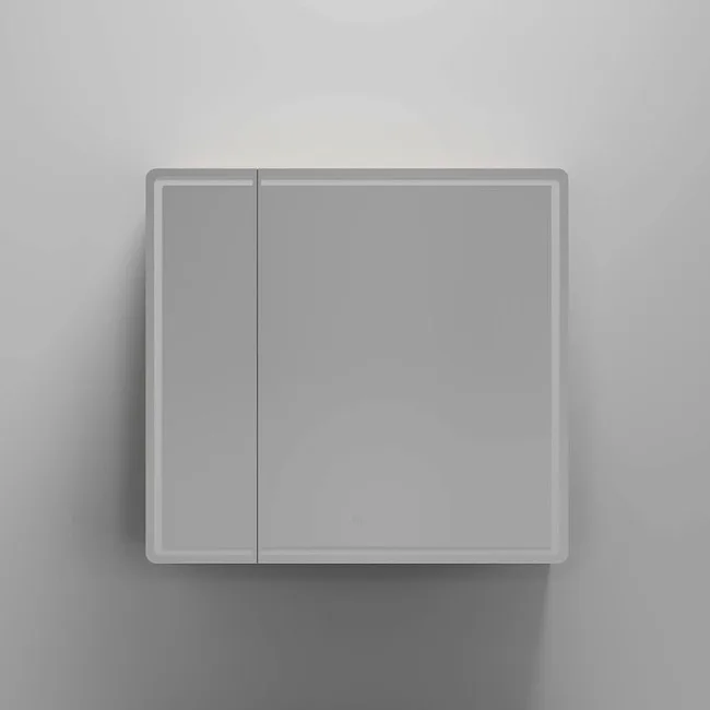 Зеркало-шкаф Sancos Mirror 80 с подсветкой, дуб галифакс натуральный Sancos — Оригинал