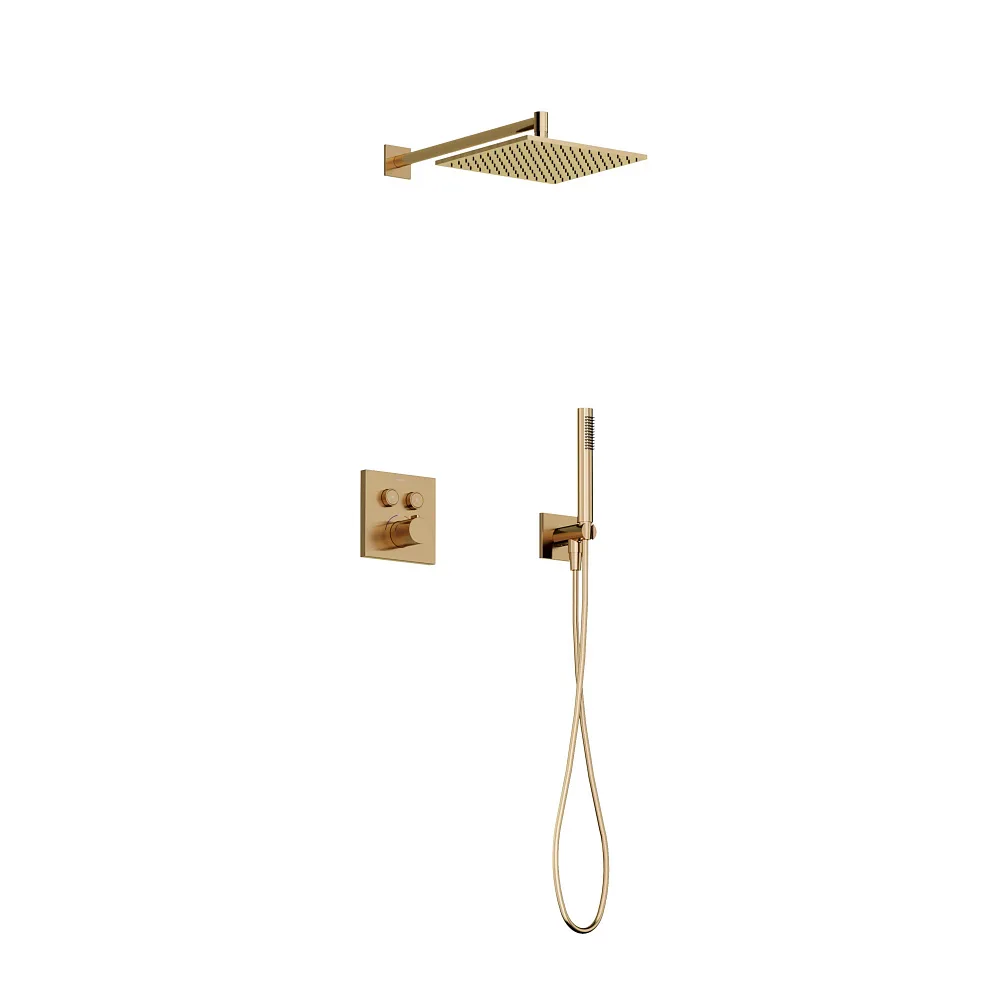 Душевой комплект Sancos Linn SC9022BB С ВНУТРЕННЕЙ ЧАСТЬЮ, брашированная бронза, PVD покрытие Sancos — официальный сайт