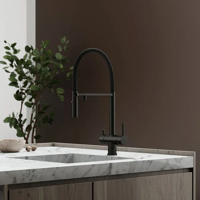 Смеситель для кухни Sancos Imola SC4010MB с гибким изливом, черный матовый Sancos — Оригинал