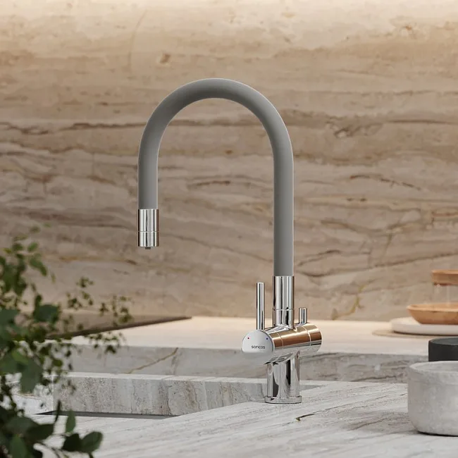 Смеситель для кухни Sancos Lucia SC4004CH с гибким изливом, хром Sancos — Оригинал