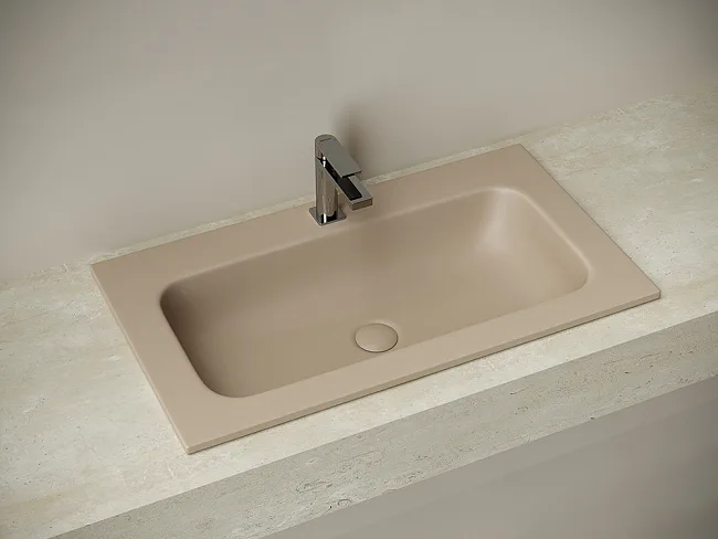 Накладная раковина Ceramicanova Grace прямоугольная капучино матовый 81 см CN7012MC Sancos — Оригинал