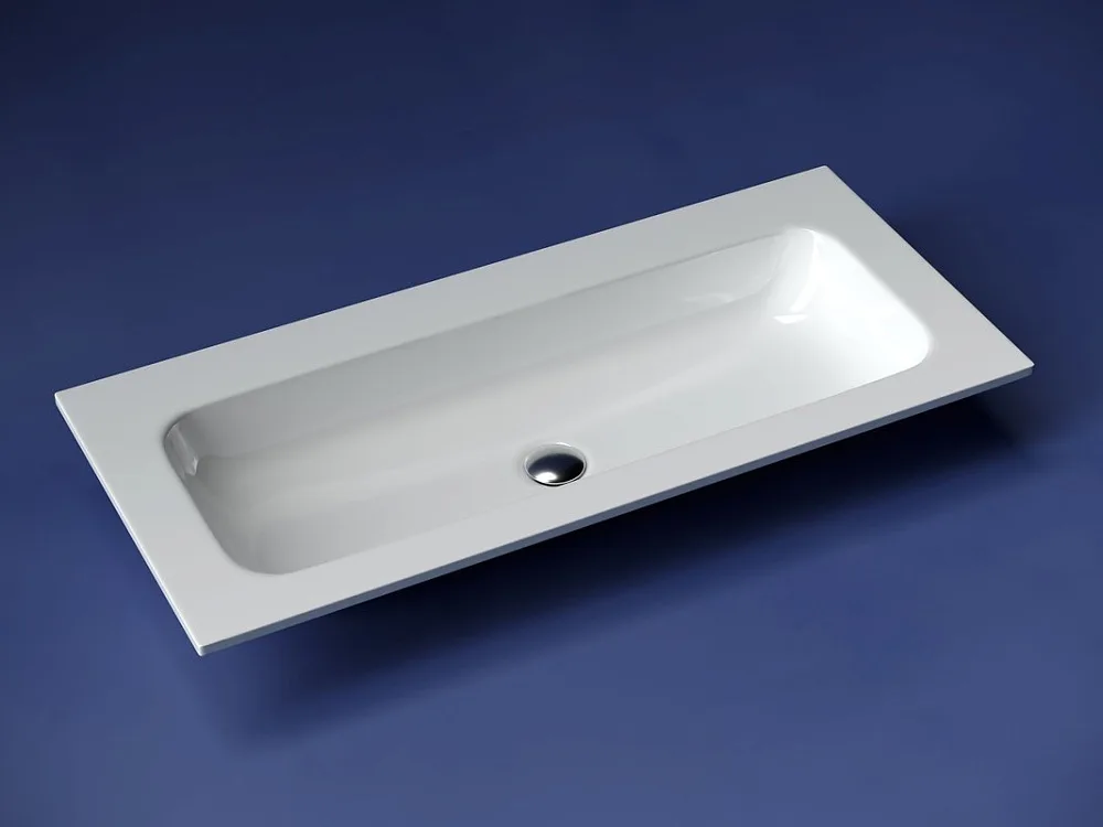 Накладная раковина Ceramicanova Grace прямоугольная без отверстия под смеситель 101 см CN7013wx Sancos — официальный сайт