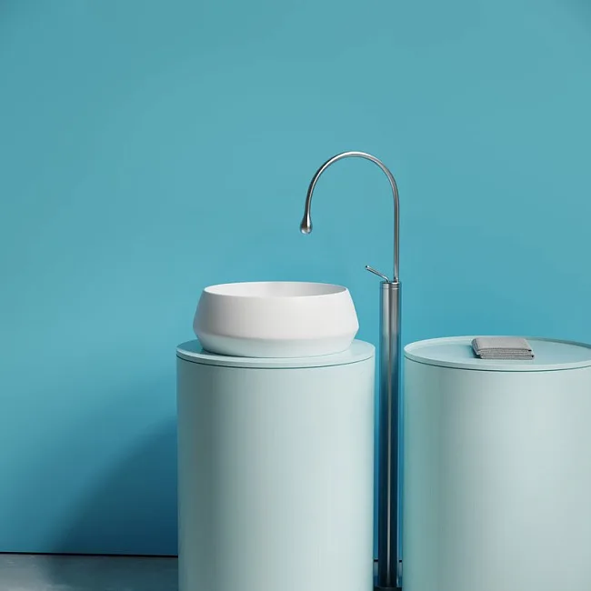 Раковина накладная Ceramicanova Maya круглая 40 см цвет белый матовый CN12004MW Sancos — Оригинал