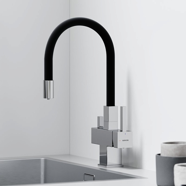 Смеситель для кухни Sancos Arno SC4005CH с гибким изливом, хром Sancos — Оригинал