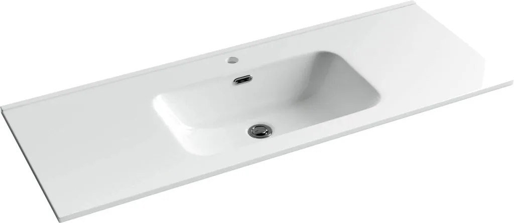 Тумба с раковиной Sancos Smart 120 см белый глянец Sancos — Оригинал