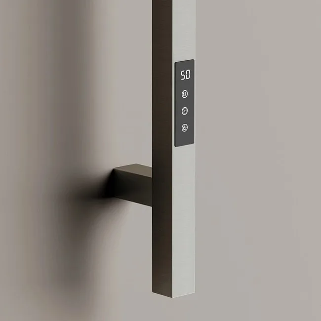 Полотенцесушитель электрический Sancos Linn 150x3 I-образный, брашированный никель, SC13002BN Sancos — Оригинал