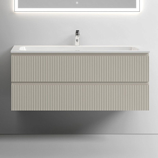 Тумба с раковиной Sancos Snob T 120 см, beige soft, раковина CN7017