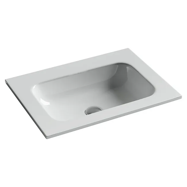 Накладная раковина Ceramicanova Grace прямоугольная без отверстия под смеситель 61 см CN7011wx Sancos — Оригинал