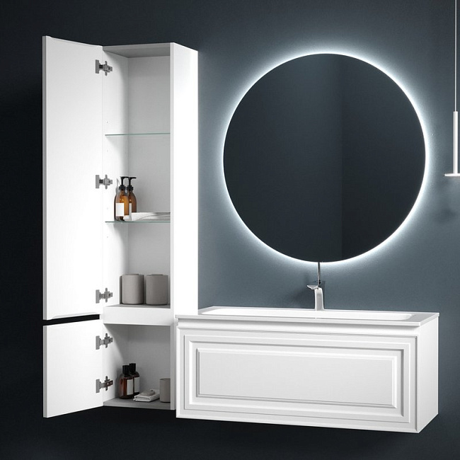 Шкаф-пенал для ванной Sancos Very 35 L Bianco (белый) Sancos — Оригинал