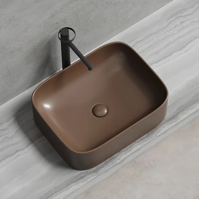 Раковина Ceramicanova Element CN6052MDB темно-коричневая матовая Sancos — Оригинал