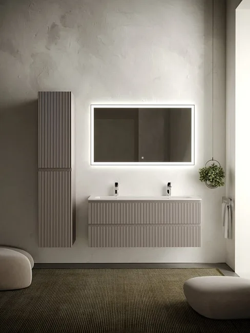 Тумба под раковину Sancos Snob R 120 подвесная Doha soft (пыльная роза), SNR120SM Sancos — Оригинал