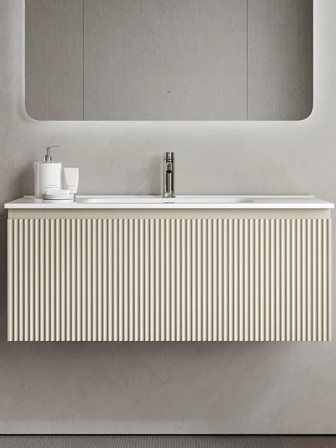 Тумба под раковину Sancos Snob R 1.0 100 подвесная Beige soft (капучино), SNR1.0100CE Sancos — Оригинал