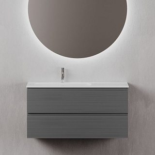 Тумба с раковиной Sancos Folk 100 L grey soft