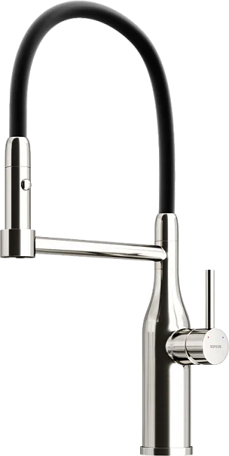 Смеситель для кухни Sancos Pride SC4011BNG с гибким изливом, нержавеющая сталь Sancos — Оригинал
