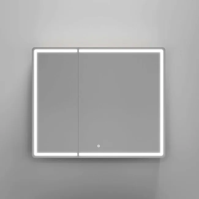 Зеркало-шкаф Sancos Mirror 90 с подсветкой, дуб галифакс натуральный Sancos — Оригинал